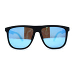 Polarized Hipster Flat Top Horn Rim Light Weight Slick Sunglasses