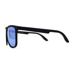 Polarized Hipster Flat Top Horn Rim Light Weight Slick Sunglasses