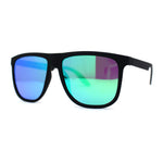 Polarized Hipster Flat Top Horn Rim Light Weight Slick Sunglasses