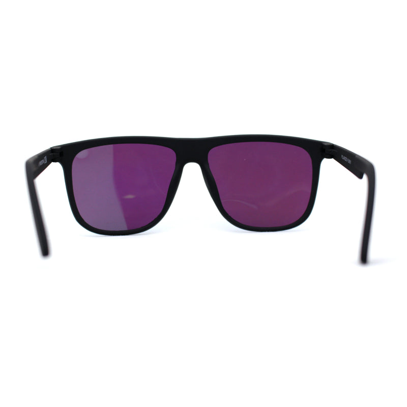Polarized Hipster Flat Top Horn Rim Light Weight Slick Sunglasses