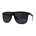 Polarized Hipster Flat Top Horn Rim Light Weight Slick Sunglasses