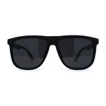 Polarized Hipster Flat Top Horn Rim Light Weight Slick Sunglasses