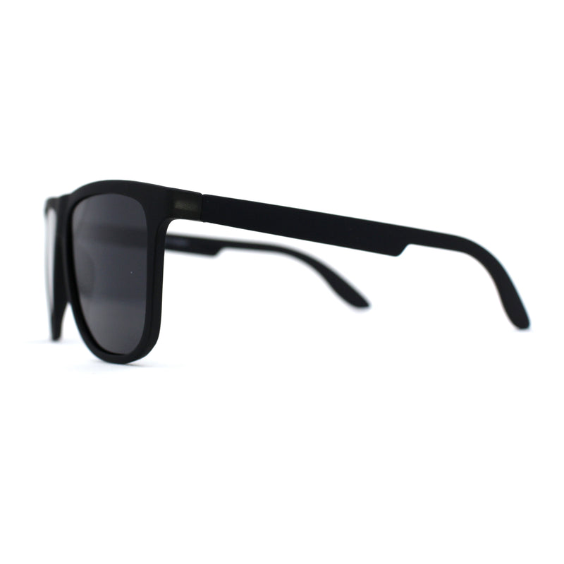 Polarized Hipster Flat Top Horn Rim Light Weight Slick Sunglasses