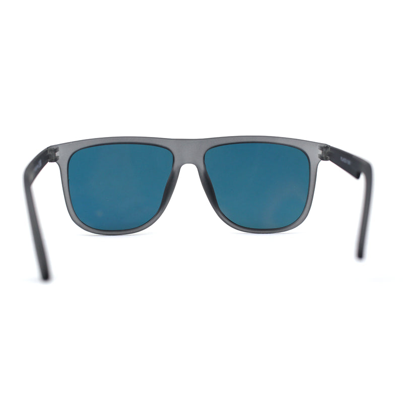 Polarized Hipster Flat Top Horn Rim Light Weight Slick Sunglasses