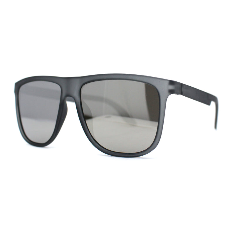 Polarized Hipster Flat Top Horn Rim Light Weight Slick Sunglasses