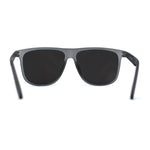 Polarized Hipster Flat Top Horn Rim Light Weight Slick Sunglasses