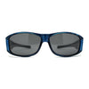 Polarized 60mm Classic Fit Over Wrap Rectangular Sunglasses