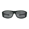 Polarized 60mm Classic Fit Over Wrap Rectangular Sunglasses