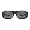 Polarized 60mm Classic Fit Over Wrap Rectangular Sunglasses