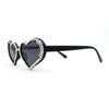 Full Rhinestone Studded Bubbly Heart Shape Cute Sunglasses