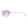 Full Rhinestone Studded Bubbly Heart Shape Cute Sunglasses