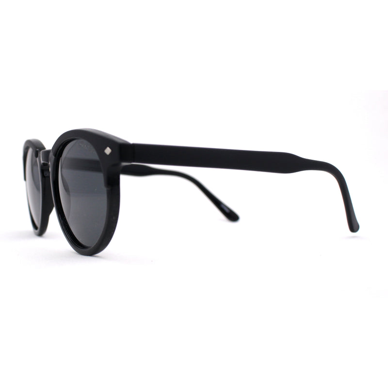 Polarized Classic Gentlemens Keyhole Horn Rim Plastic Sunglasses