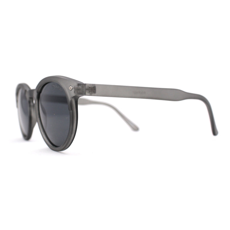 Polarized Classic Gentlemens Keyhole Horn Rim Plastic Sunglasses