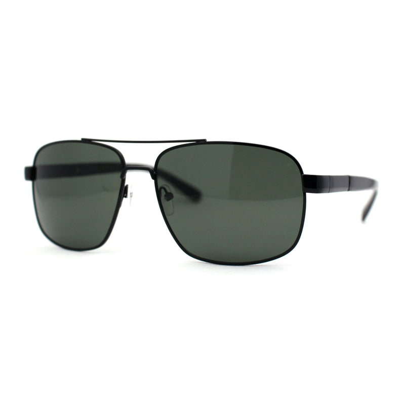 Air Force Luxury Classy Rectangular Officer Pilots Metal Sunglasses