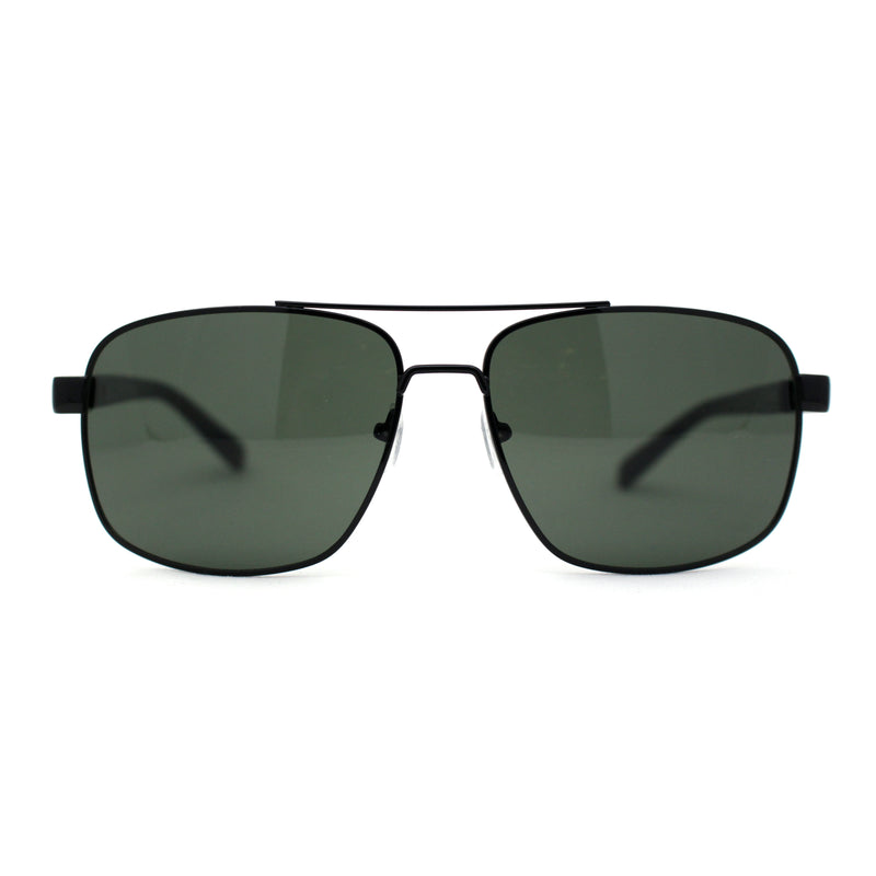 Air Force Luxury Classy Rectangular Officer Pilots Metal Sunglasses