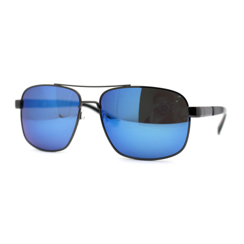 Air Force Luxury Classy Rectangular Officer Pilots Metal Sunglasses