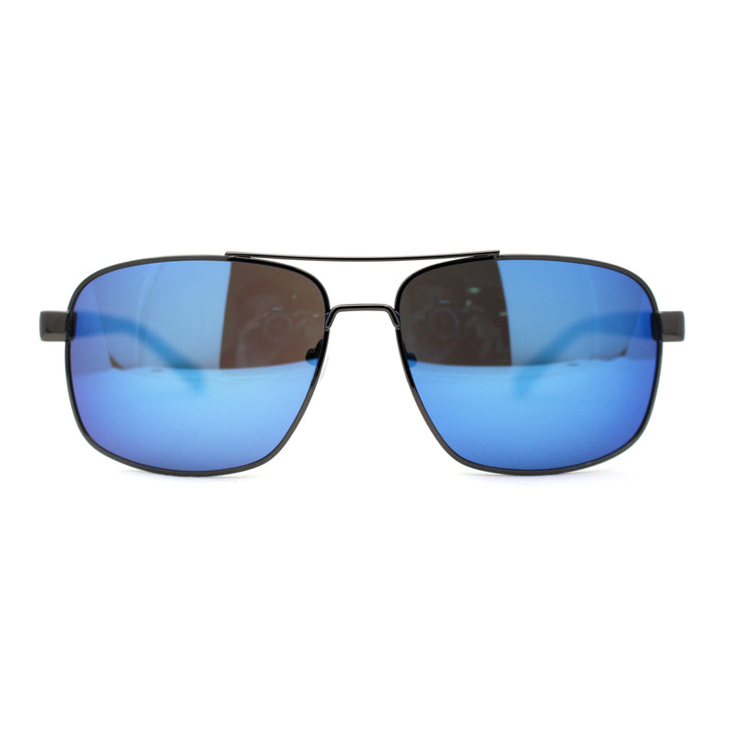 Air Force Luxury Classy Rectangular Officer Pilots Metal Sunglasses