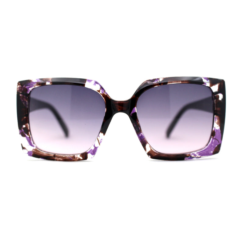 Square Mod Designer Chic Plastic Fashion Butterfly Sunglasses