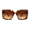 Square Mod Designer Chic Plastic Fashion Butterfly Sunglasses