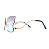 Luxury Beautiful Rimless Swan Down Temple Arm Butterfly Sunglasses