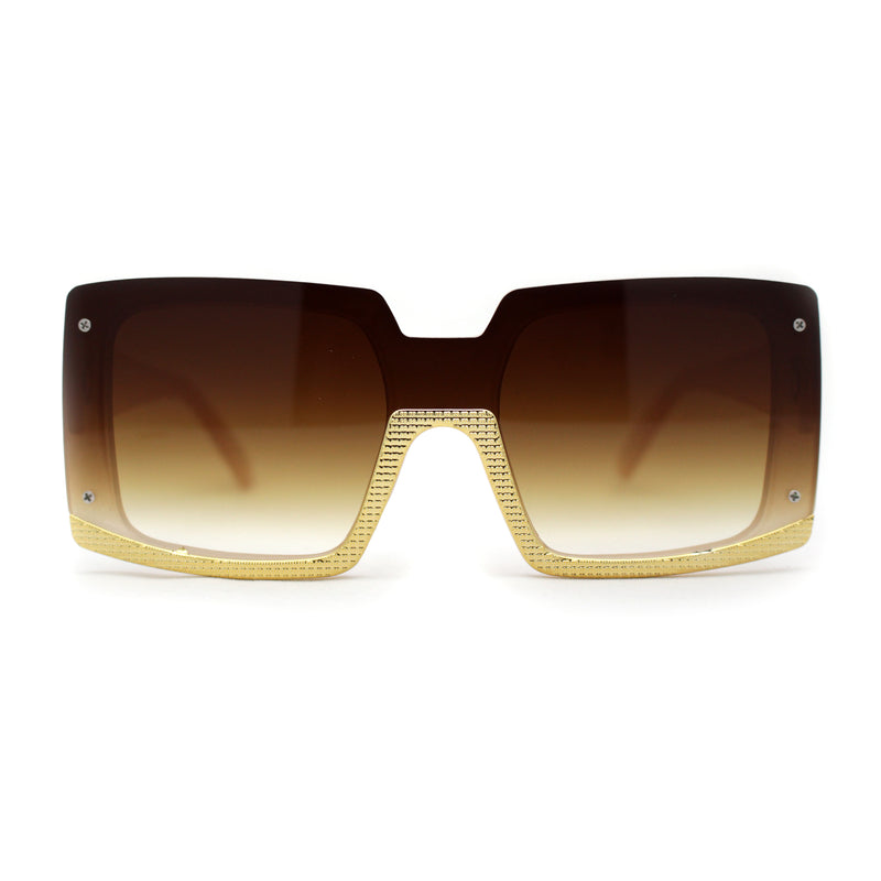 Womens Mod Luxury Squared Chic Plastic Fashion Sunglasses
