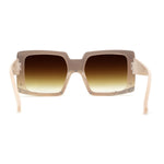 Womens Mod Luxury Squared Chic Plastic Fashion Sunglasses