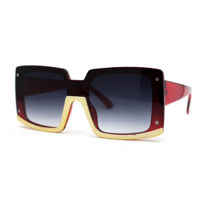 Womens Mod Luxury Squared Chic Plastic Fashion Sunglasses