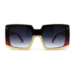 Womens Mod Luxury Squared Chic Plastic Fashion Sunglasses