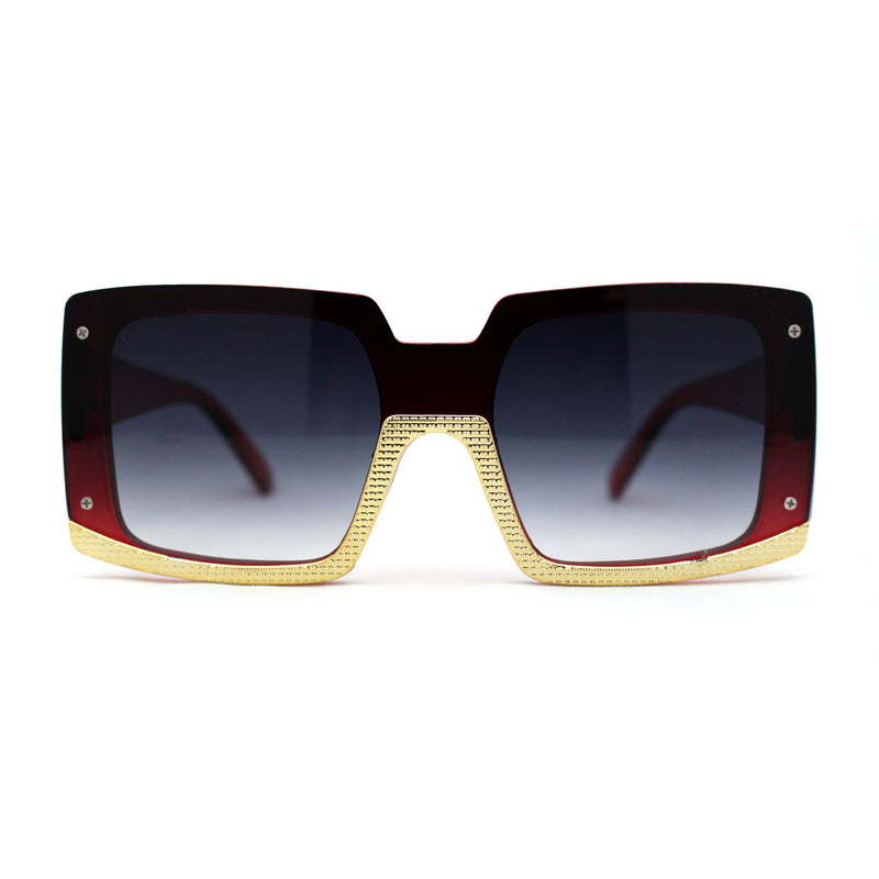 Womens Mod Luxury Squared Chic Plastic Fashion Sunglasses
