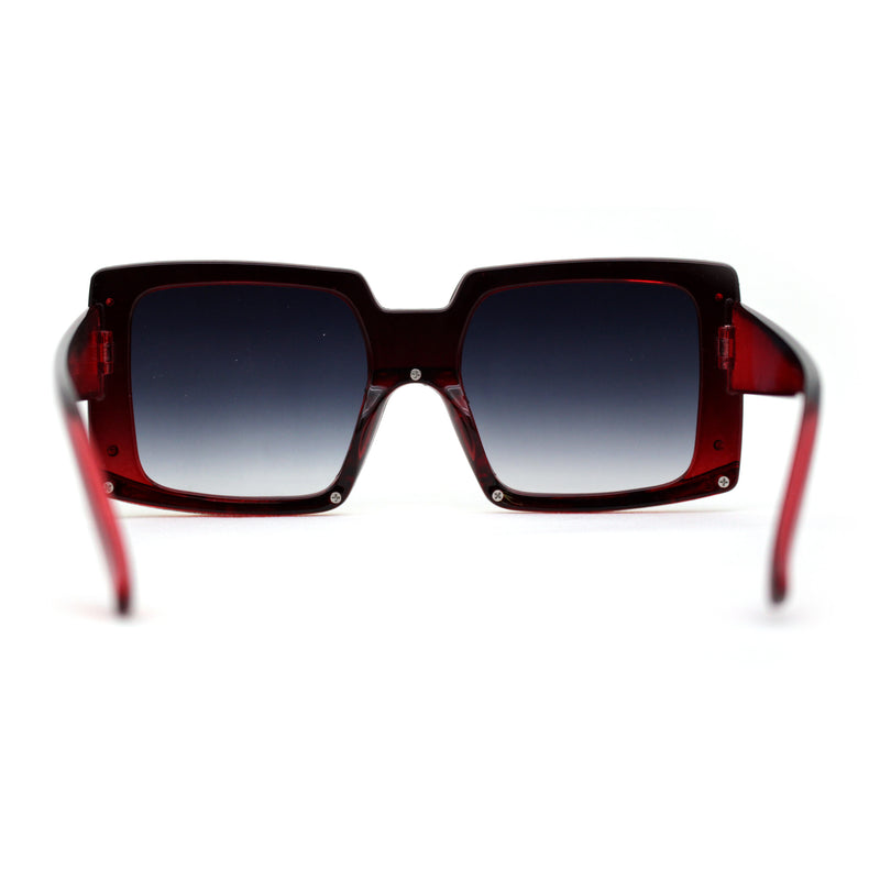Womens Mod Luxury Squared Chic Plastic Fashion Sunglasses