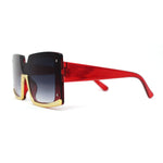 Womens Mod Luxury Squared Chic Plastic Fashion Sunglasses