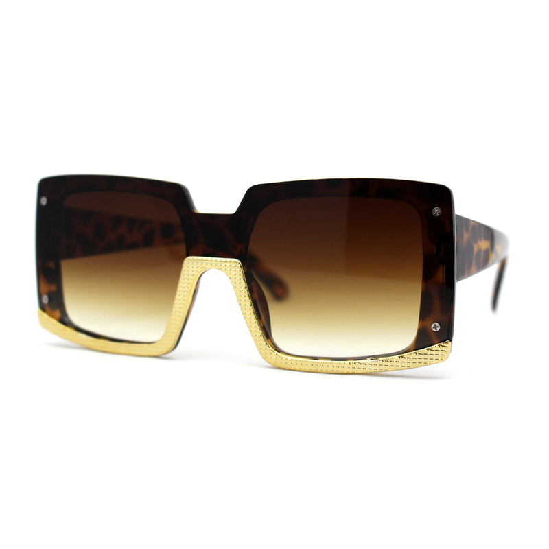 Womens Mod Luxury Squared Chic Plastic Fashion Sunglasses