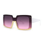 Womens Mod Luxury Squared Chic Plastic Fashion Sunglasses