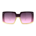 Womens Mod Luxury Squared Chic Plastic Fashion Sunglasses