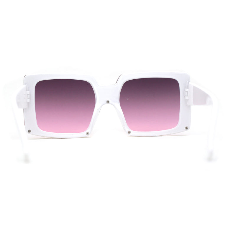 Womens Mod Luxury Squared Chic Plastic Fashion Sunglasses