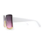 Womens Mod Luxury Squared Chic Plastic Fashion Sunglasses
