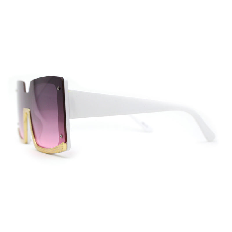 Womens Mod Luxury Squared Chic Plastic Fashion Sunglasses