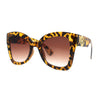 Womens Thick Plastic Mod Oversize Horn Butterfly Fashion Sunglasses