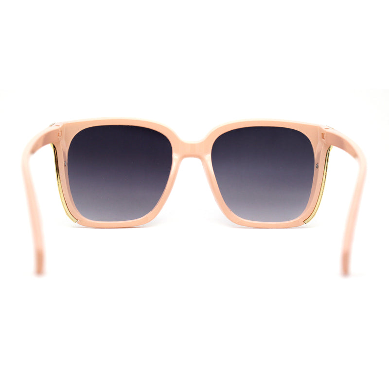 Womens Inset Lens Horn Rim Plastic Sunglasses