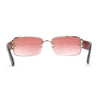 Luxury 90s' Rimless Thin Metal Rectangular Fashion Sunglasses