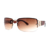 Luxury 90s' Rimless Thin Metal Rectangular Fashion Sunglasses