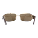 Luxury 90s' Rimless Thin Metal Rectangular Fashion Sunglasses