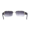 Luxury 90s' Rimless Thin Metal Rectangular Fashion Sunglasses