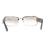 Luxury 90s' Rimless Thin Metal Rectangular Fashion Sunglasses