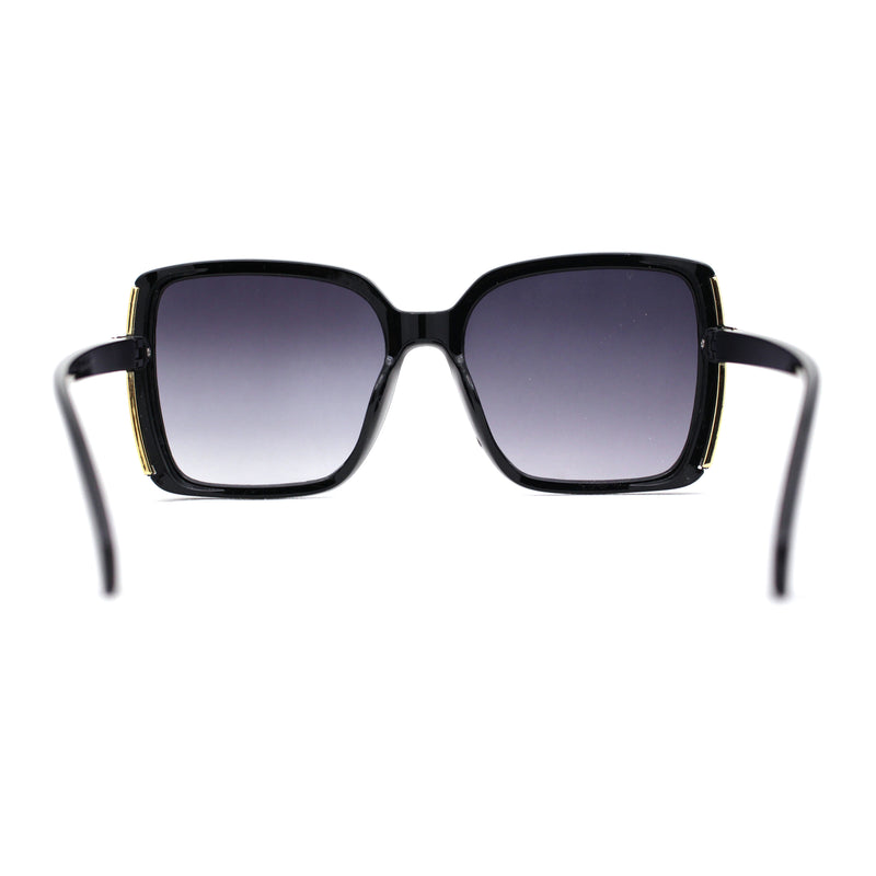 Womens Minimal 90s Designer Oversize Rectangle Sunglasses