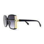 Womens Minimal 90s Designer Oversize Rectangle Sunglasses