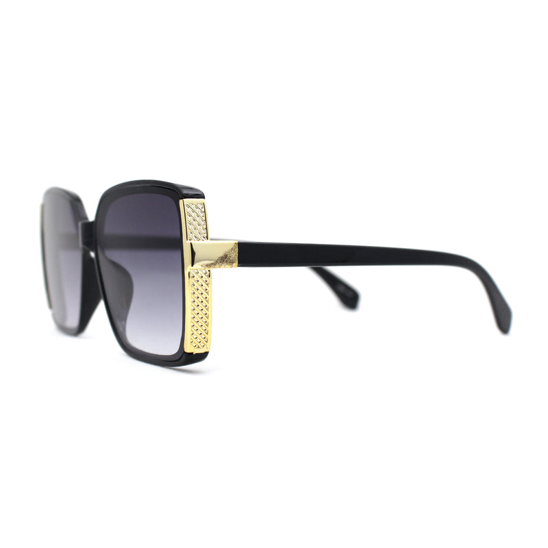 Womens Minimal 90s Designer Oversize Rectangle Sunglasses