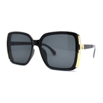 Womens Minimal 90s Designer Oversize Rectangle Sunglasses