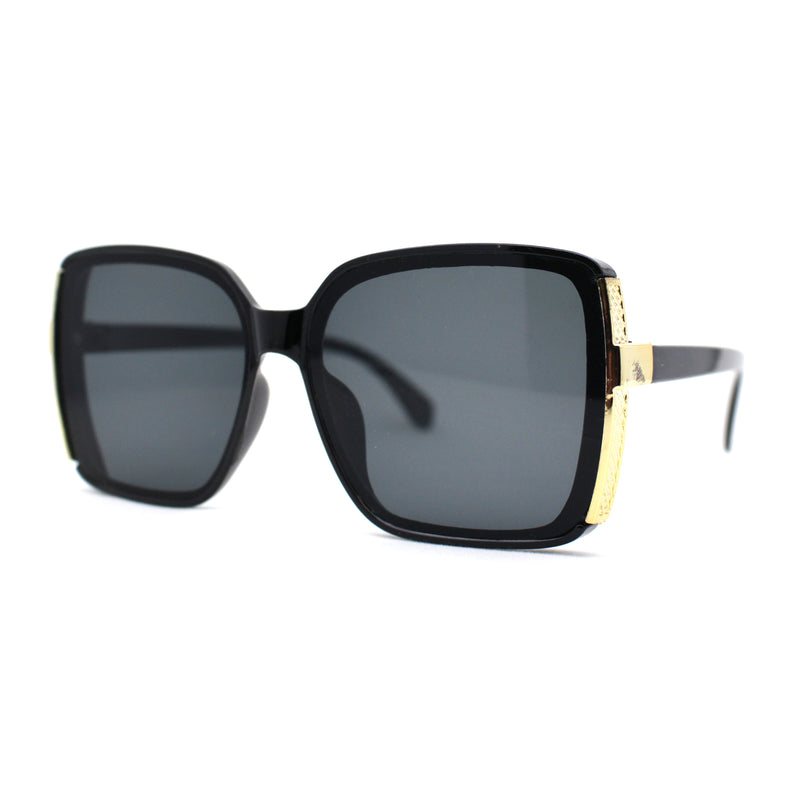 Womens Minimal 90s Designer Oversize Rectangle Sunglasses