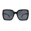 Womens Minimal 90s Designer Oversize Rectangle Sunglasses